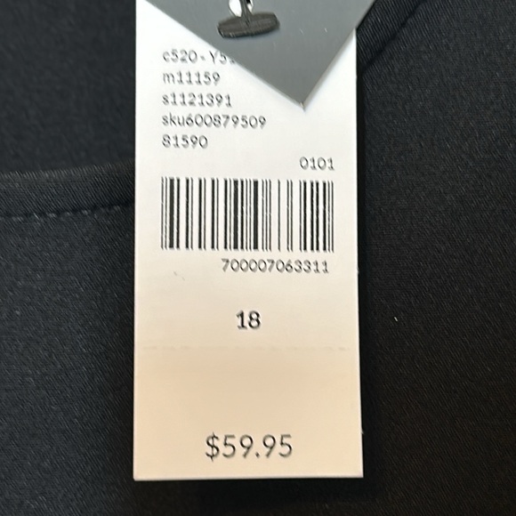 Lane Bryant Lena Top Short Sleeve Black Size 18 New With Tags - Picture 8 of 16